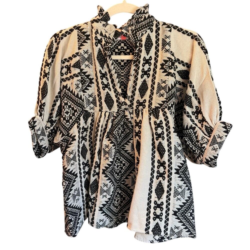 Never a Wallflower Sparkle Handloom High Neck Top size XS